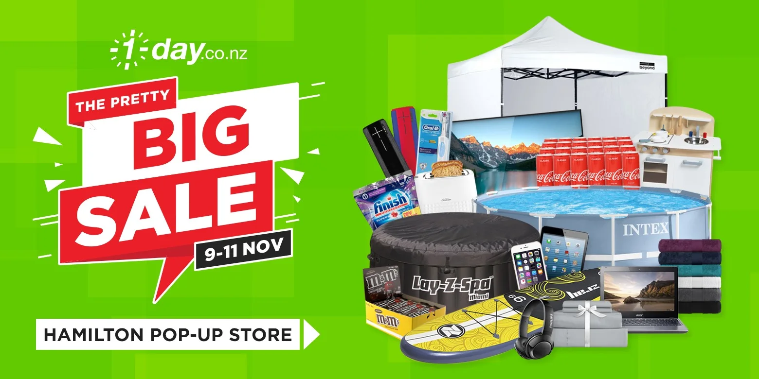 A 1-day.co.nz Pretty Big Sale campaign banner